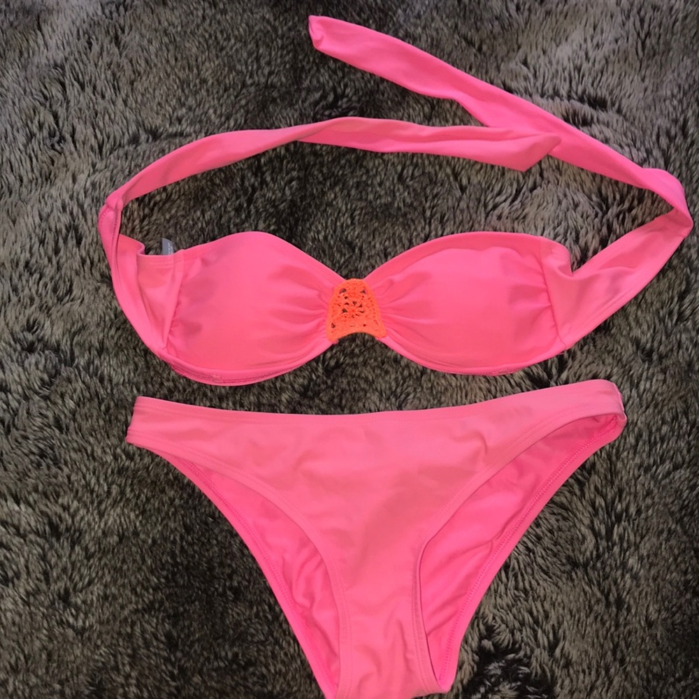 Aerie got pink bandeau bikini